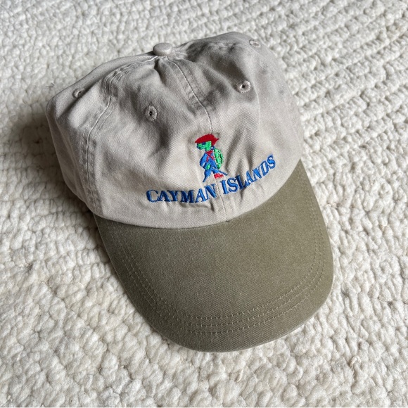 Vintage Baseball Cap with Leather Strap and Cayman Islands embroidered on front - Picture 8 of 8